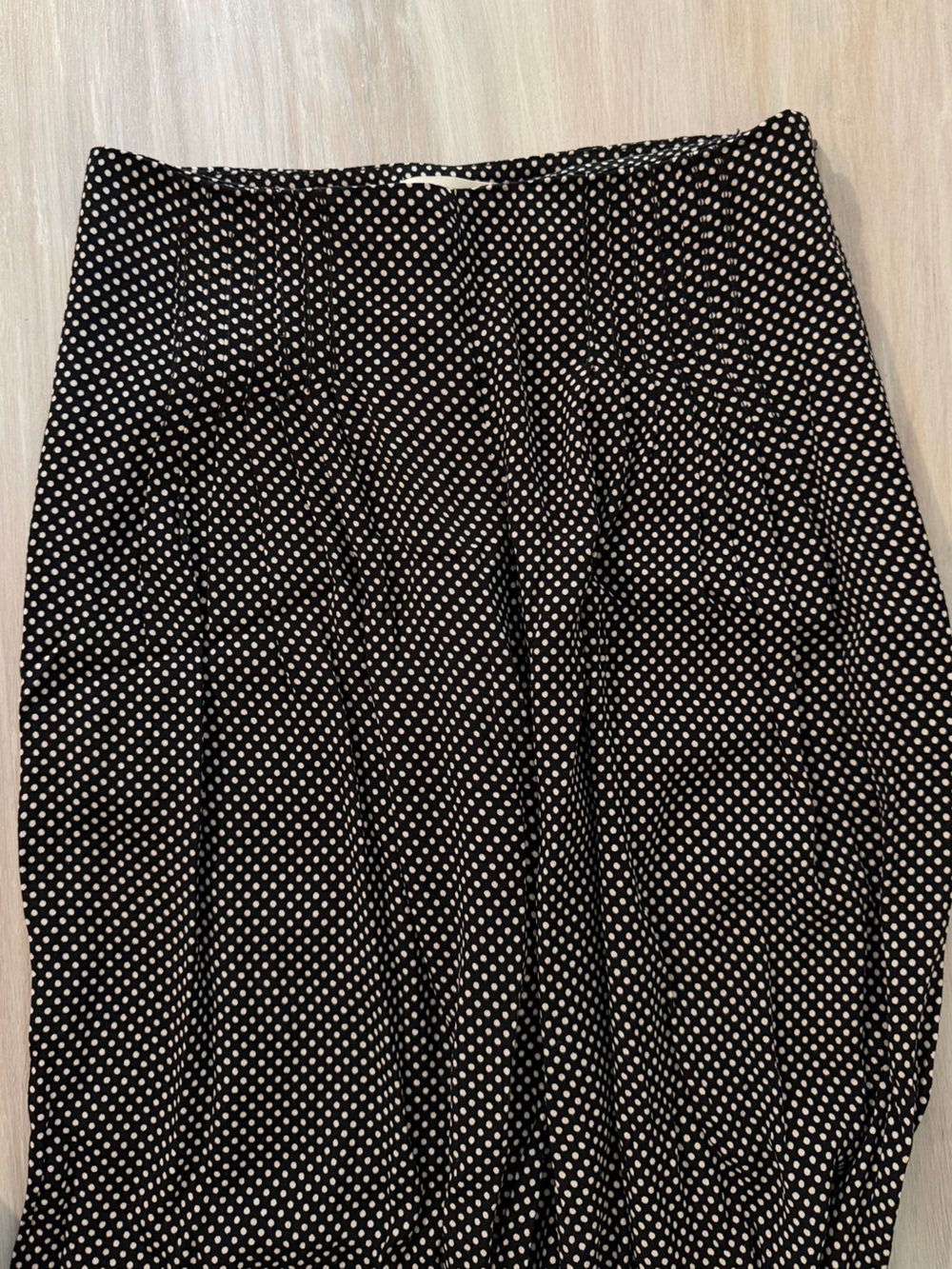 Anthropologie Maeve Cabo Black and White Polka Dot Wide-Leg Pants - Picture 6 of 10